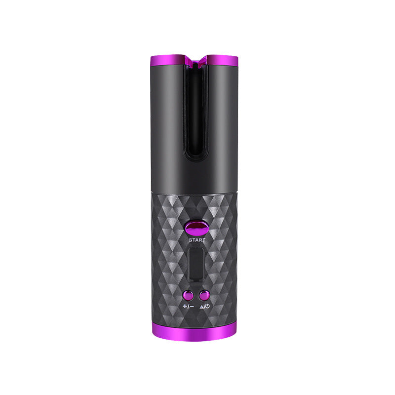 Womens Portable Hair Curling Iron Rechargeable Automatic Hair Curler