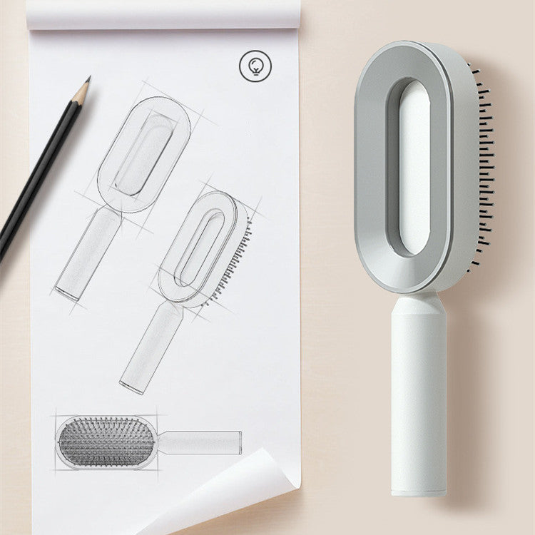 Anti-Static Self Cleaning Hair Brush For Women