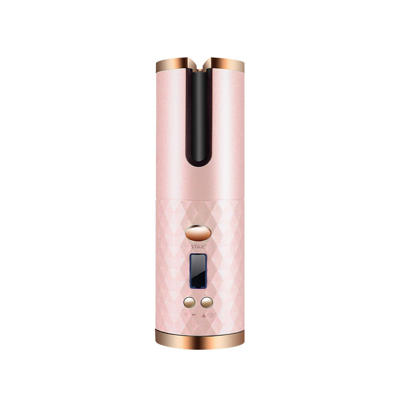 Womens Portable Hair Curling Iron Rechargeable Automatic Hair Curler