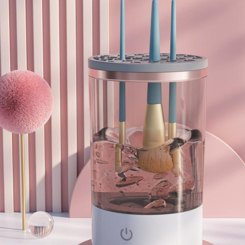 Portable Electric Makeup Brush Cleaner Machine With USB Charging Automatic Cosmetic Brush